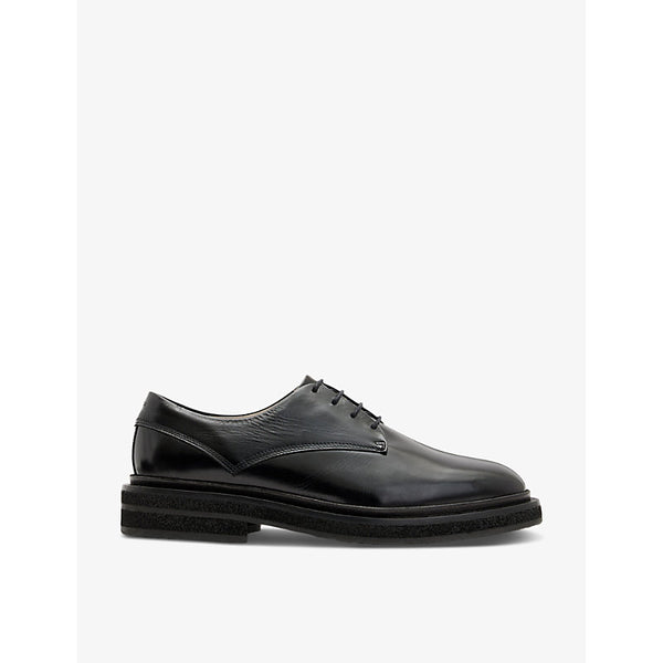 Allsaints Escher logo-debossed lace-up leather Derby shoes