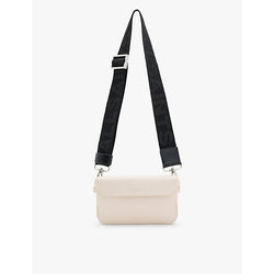 Allsaints Zoe logo-debossed leather cross-body bag | LYBSTORE