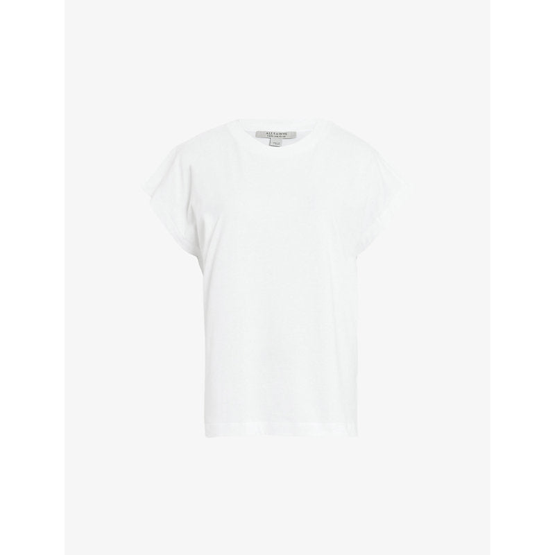  Allsaints Rue split-sleeve relaxed-fit cotton T-shirt