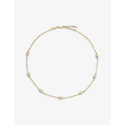  Missoma Magma 18ct yellow gold-plated vermeil sterling-silver and moonstone charm choker