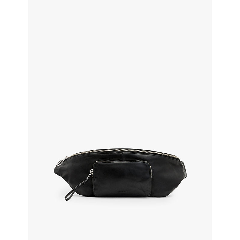 Allsaints Spitalfields logo-embossed leather bumbag | Allsaints