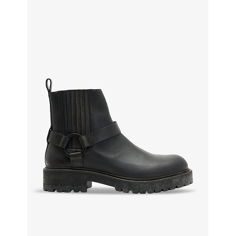 Allsaints Hank hardware-embellished leather ankle boots