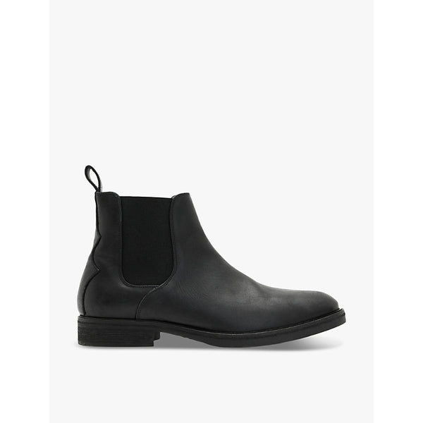 Allsaints Creed logo-embossed leather ankle boots | Allsaints