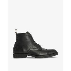 Allsaints Drago logo-embossed lace-up leather boots | Allsaints