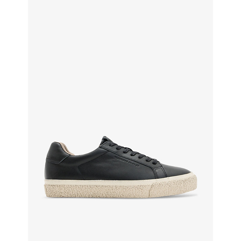 Allsaints Klop logo-embossed leather low-top trainers