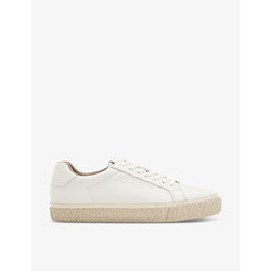 Allsaints Klop logo-embossed leather low-top trainers