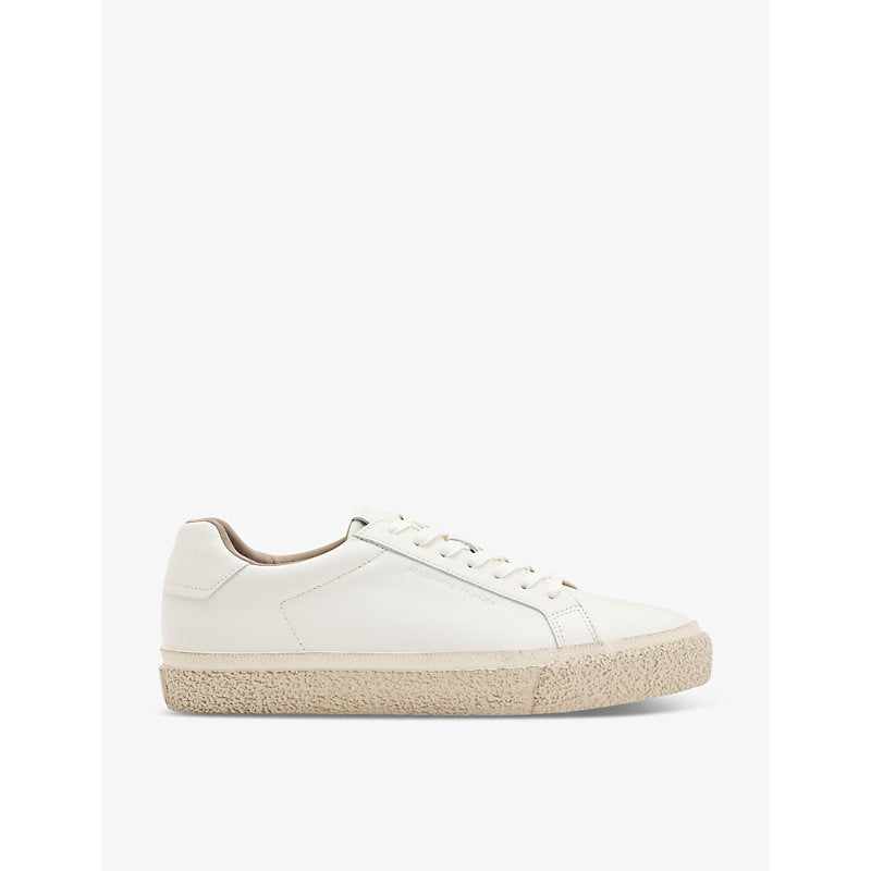 Allsaints Klop logo-embossed leather low-top trainers