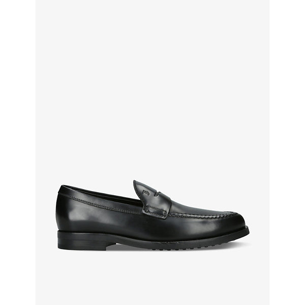 Tods Gomma ZF almond-toe leather loafers