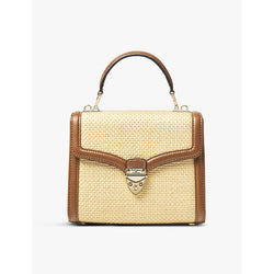 Aspinal Of London Mayfair midi contrast-weave leather shoulder bag | ASPINAL OF LONDON