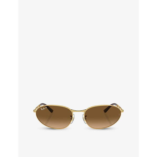  Ray-Ban RB3734 oval-frame metal sunglasses