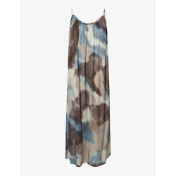 Twist & Tango Graphic-print gathered-trim draped woven maxi dress | TWIST & TANGO