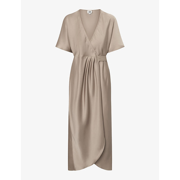 Twist & Tango Shana wrap-tie satin midi dress