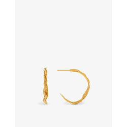  La Maison Couture Deborah Blyth Wave 18ct yellow-gold plated sterling-silver hoop earrings