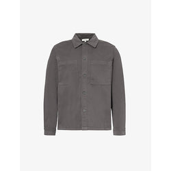  Arne Garment-dyed buttoned stretch-cotton overshirt