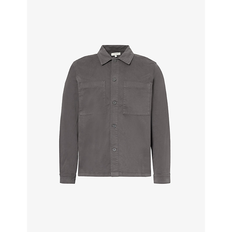  Arne Garment-dyed buttoned stretch-cotton overshirt