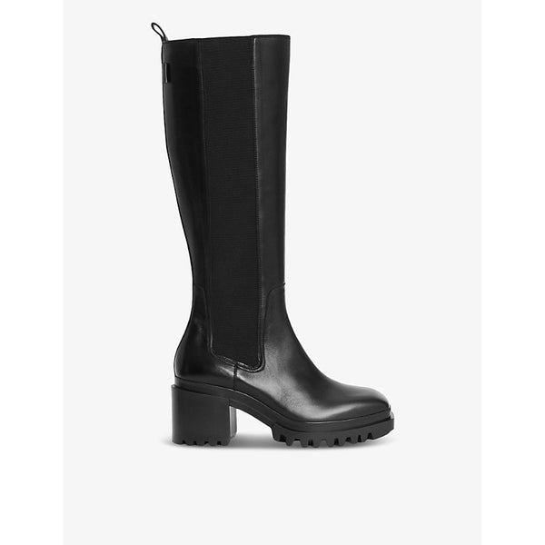 Allsaints Natalia leather heeled knee-high boots