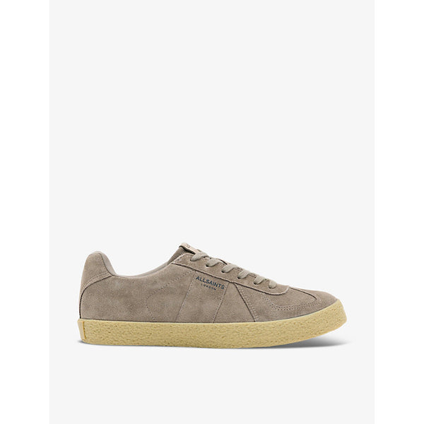 Allsaints Jaimee logo-embossed suede low-top trainers