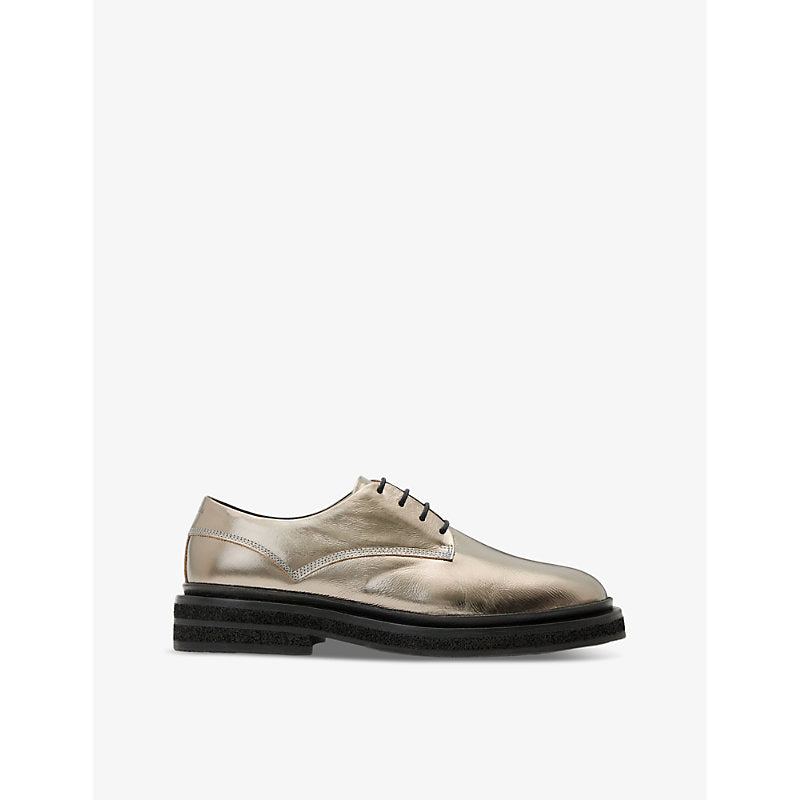 Allsaints Escher lace-up flat leather Derby shoes