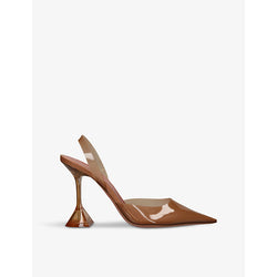 Amina Muaddi Holli Glass pointed-toe PVC slingback heels | AMINA MUADDI