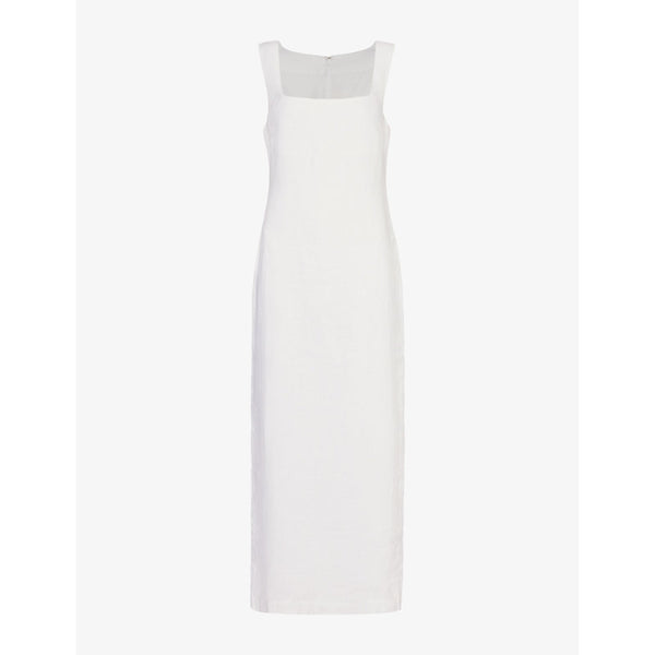  Posse Alice square-neck linen midi dress