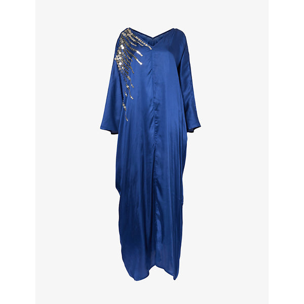 Leem Sequin-embellished satin kaftan | LEEM