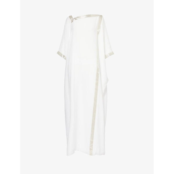 Leem Contrast-trim woven kaftan