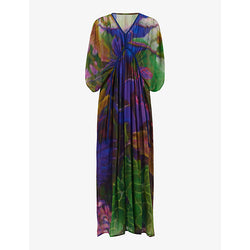 Leem Abstract floral-print cotton-blend kaftan | LEEM