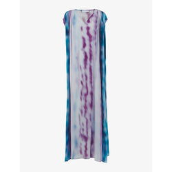 Leem Ombre-print V-neck woven kaftan | LEEM