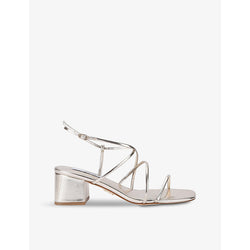  Steve Madden Remmi strappy metallic faux-leather sandals