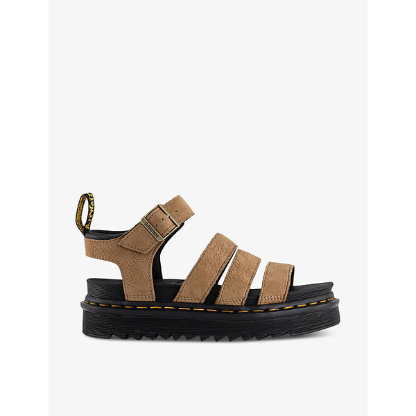 Dr. Martens Blaire multi-strap flat suede sandals | Dr. Martens