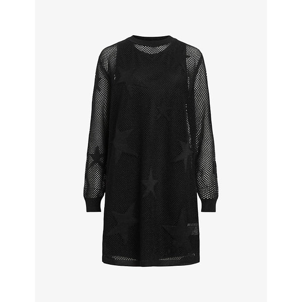 Allsaints Seraph open-stitch knitted mini dress