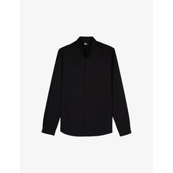  The Kooples Stand-collar regular-fit cotton-twill shirt