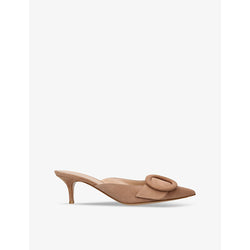 Gianvito Rossi Portofino buckle-embellished suede heeled sandals | GIANVITO ROSSI