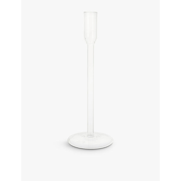 The White Company Stanley single borosilicate-glass candle holder 24cm | LYBSTORE