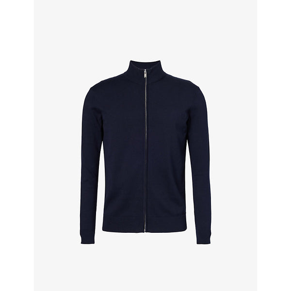  Arne Funnel-neck regular-fit cotton-knit jacket