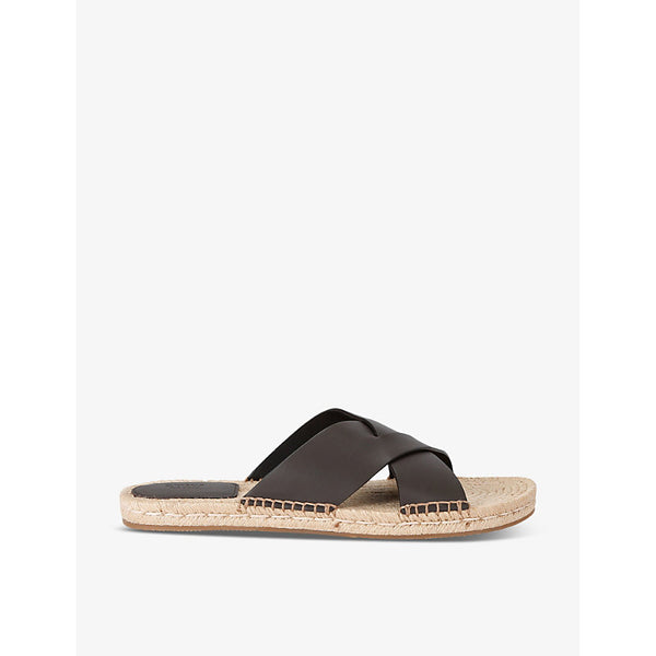  Zegna Crossover flat leather espadrille sandals