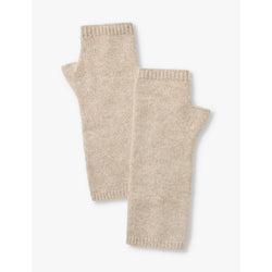 Womens The White Company Essential ribbed-trim cashmere wrist warmers