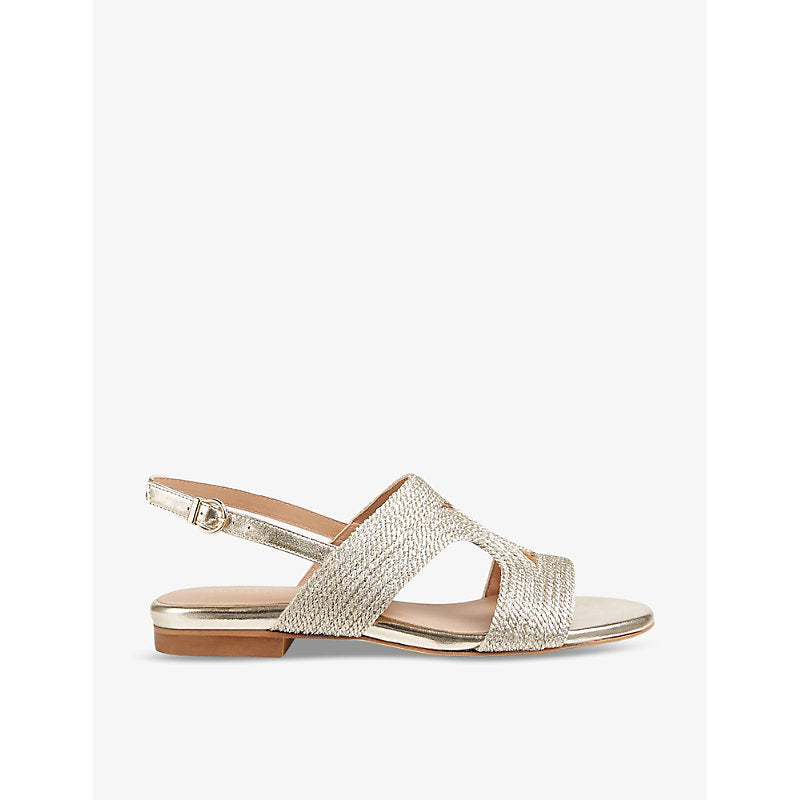 Lk Bennett Serena metallic-woven sandals