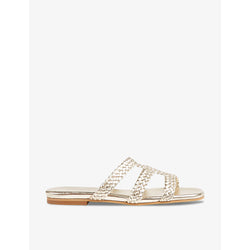 Lk Bennett Reena plaited metallic-leather sandals