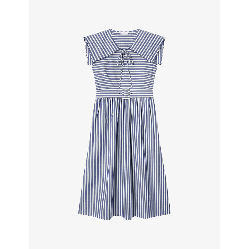 Lk Bennett Beau stripe cotton midi dress | LK BENNETT