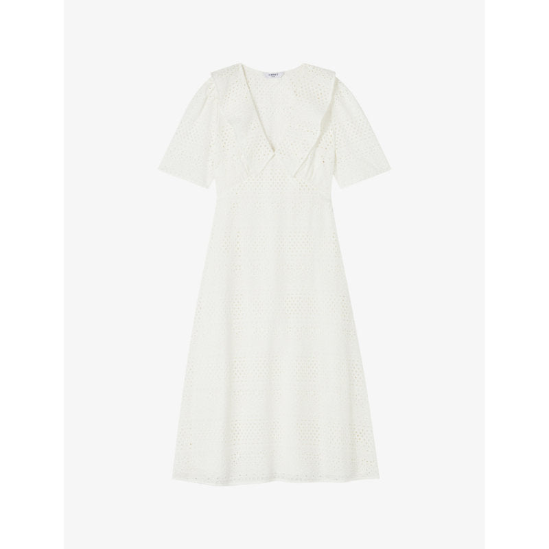 Lk Bennett Ella broderie-anglaise cotton midi dress | LK BENNETT