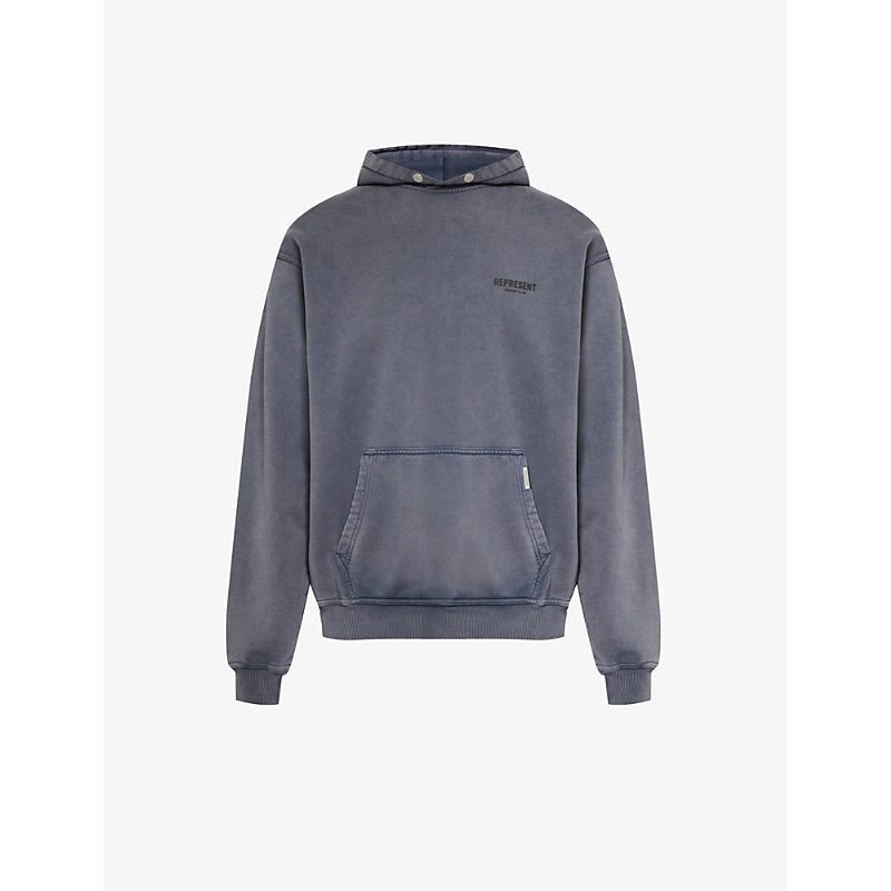  Represent Owners' Club brand-print cotton-jersey hoody