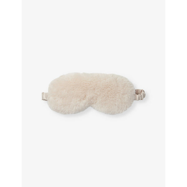 The White Company Elasticated faux-shearling eye mask