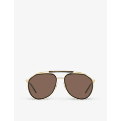  Dolce & Gabbana DG2277 pilot-frame metal sunglasses