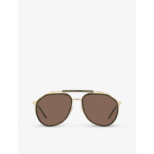  Dolce & Gabbana DG2277 pilot-frame metal sunglasses