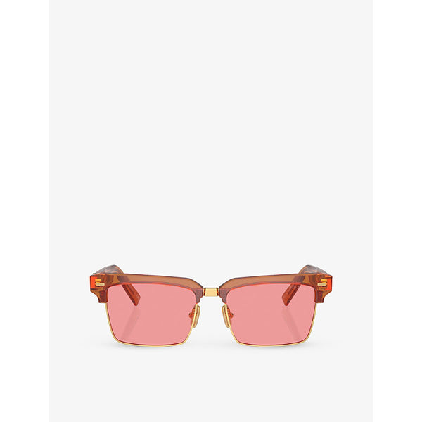  Miu Miu MU 10ZS rectangle-frame acetate sunglasses