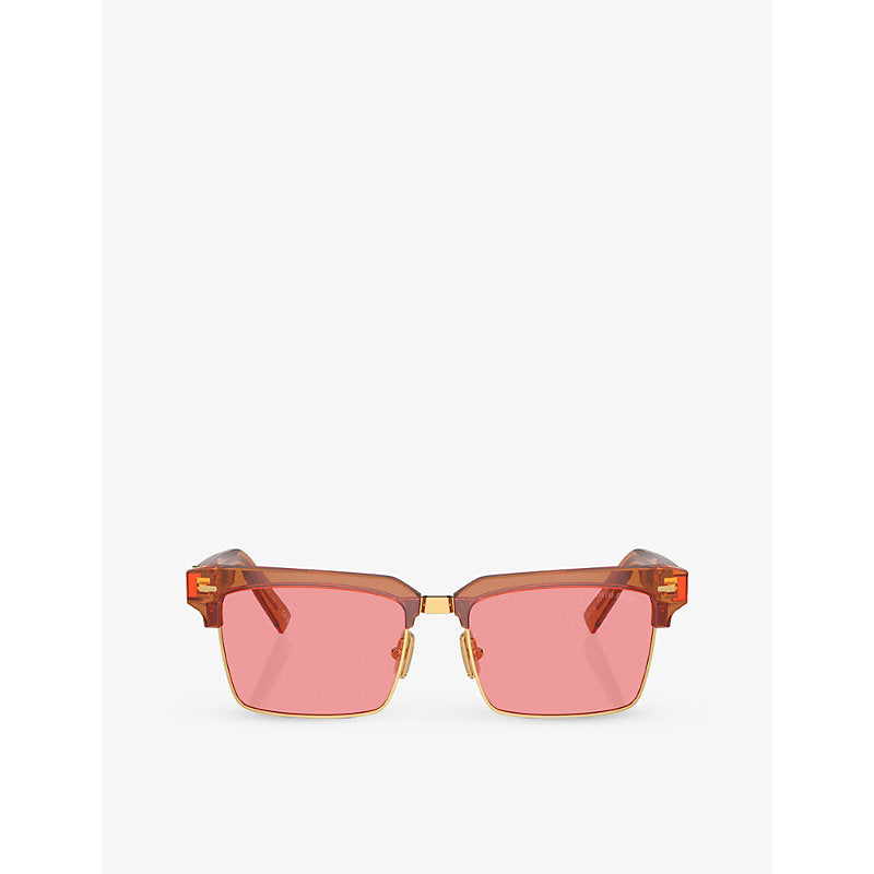  Miu Miu MU 10ZS rectangle-frame acetate sunglasses