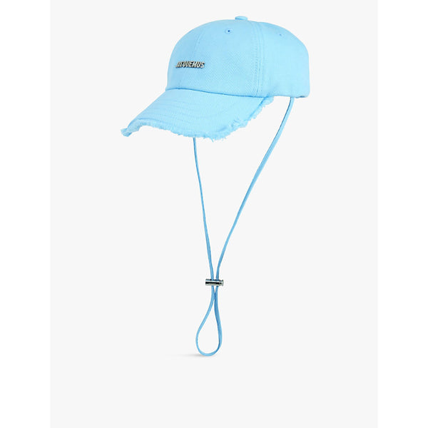  Jacquemus La Casquette Artichaut logo-plaque cotton-twill cap