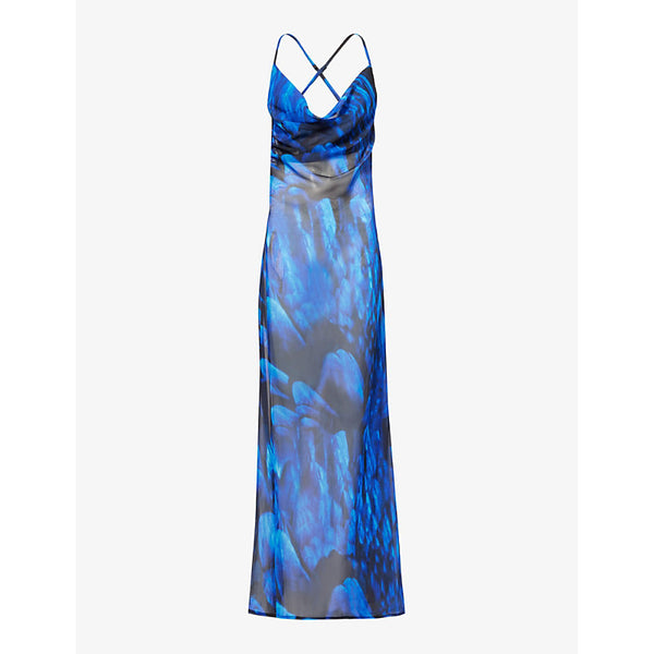 Gracejacob Midnight abstract-print woven maxi dress