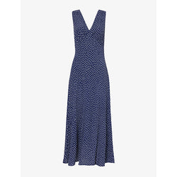 Rixo Sandrine polka-dot woven midi dress | RIXO